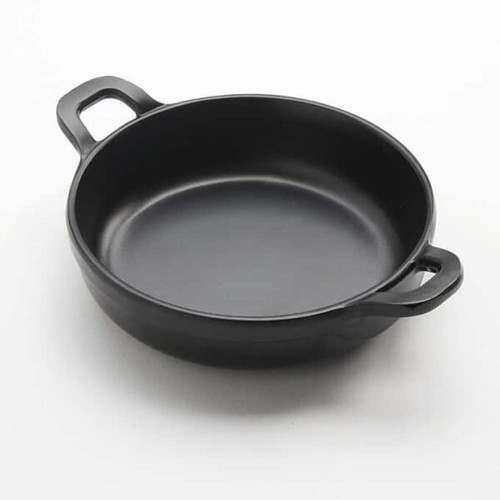 American Metalcraft MC41 5 Oz. 4.5" D x 1.25" H x 6" L Black Melamine Casserole Dish