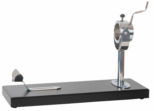 Omcan USA 48229 Prosciutto Holder with Wooden Base and Rotating Handle