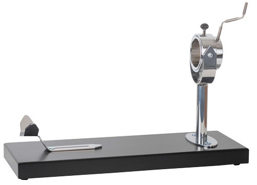 Omcan USA 48229 Prosciutto Holder with Wooden Base and Rotating Handle