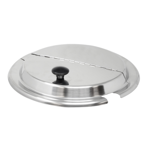 Omcan USA 44676 Stainless Steel Hinged Cover for 7 Qt. Steam Table Inset fits Item #44668
