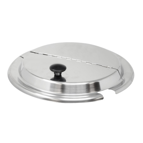 Omcan USA 44676 Stainless Steel Hinged Cover for 7 Qt. Steam Table Inset fits Item #44668