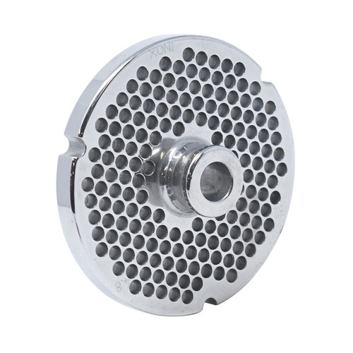 Omcan USA 43564 #32 4.8mm Hub Stainless Steel European Style Machine Plate