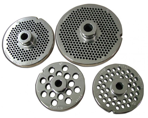 Omcan USA 43563 #32 3.2mm Hub Stainless Steel European Style Machine Plate