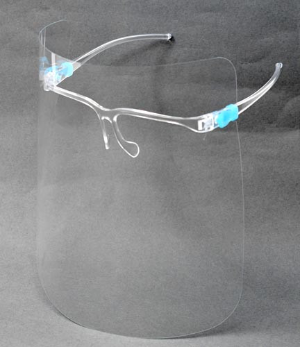 Omcan USA 46700 25mm Thick Disposable Face Shield Cover with Glasses Frame