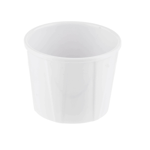 TableCraft Products 240004 3 Oz. White Round Melamine Better Burger Collection Soufflé Cup