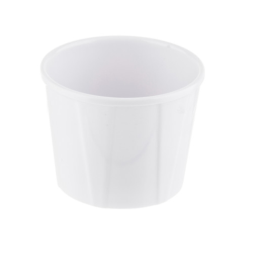 TableCraft Products 240004 3 Oz. White Round Melamine Better Burger Collection Soufflé Cup