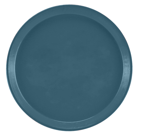 Cambro 1000401 10" Dia. Round Dishwasher Safe Fiberglass Slate Blue Serving Camtray - 12/Case