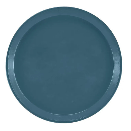 Cambro 1000401 10" Dia. Round Dishwasher Safe Fiberglass Slate Blue Serving Camtray - 12/Case