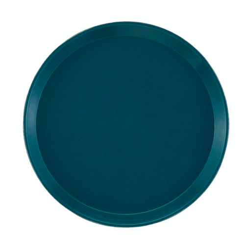 Cambro 1000414 10" Dia. Round Dishwasher Safe Fiberglass Teal Serving Camtray - 12/Case