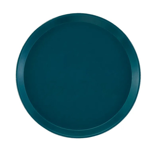 Cambro 1000414 10" Dia. Round Dishwasher Safe Fiberglass Teal Serving Camtray - 12/Case