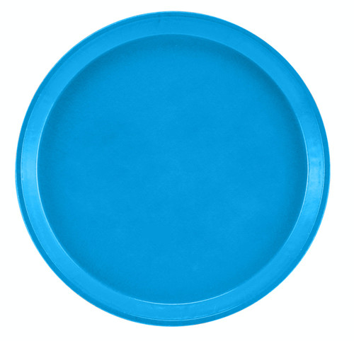Cambro 1000105 10" Dia. Round Dishwasher Safe Fiberglass Horizon Blue Serving Camtray - 12/Case