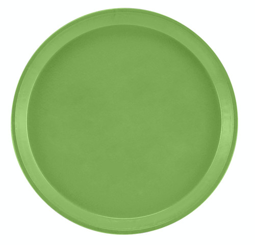Cambro 1000113 10" Dia. Round Dishwasher Safe Fiberglass Limeade Serving Camtray - 12/Case