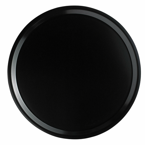 Cambro 1000110 10" Dia. Round Dishwasher Safe Fiberglass Black Serving Camtray - 12/Case