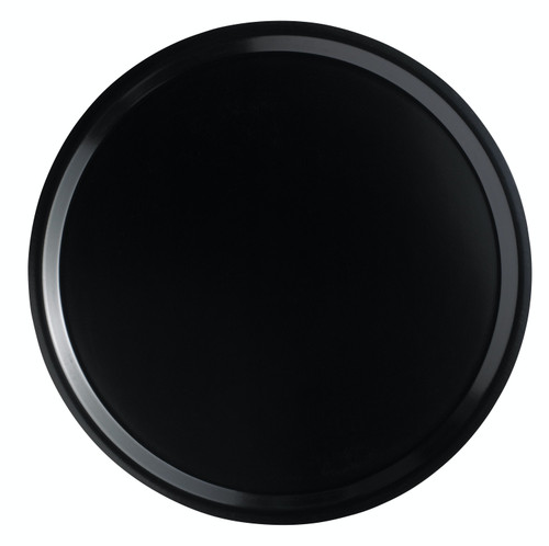 Cambro 1000110 10" Dia. Round Dishwasher Safe Fiberglass Black Serving Camtray - 12/Case