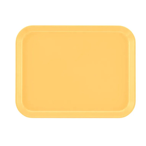 Cambro 1014171 10.62" x 13.75" Rectangular Color Permanently Molded into Tray Dishwasher Safe High-Impact Fiberglass Tuscan Gold Camtray - 12/Case