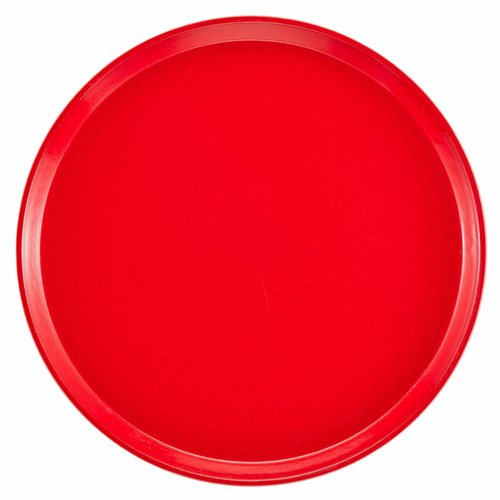 Cambro 1000521 10" Dia. Round Dishwasher Safe Fiberglass Cambro Red Serving Camtray - 12/Case