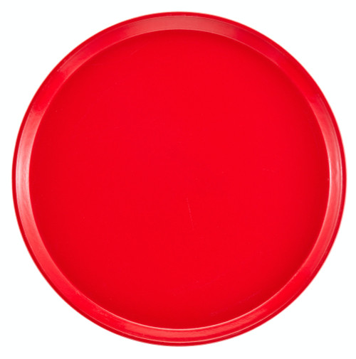 Cambro 1000521 10" Dia. Round Dishwasher Safe Fiberglass Cambro Red Serving Camtray - 12/Case