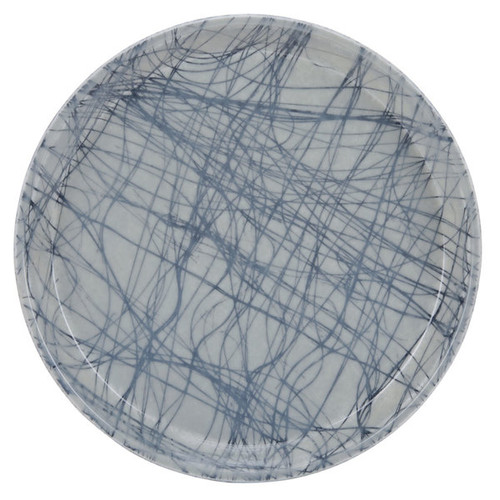 Cambro 1000277 10" Dia. Round Dishwasher Safe Fiberglass Swirl Gray Serving Camtray - 12/Case