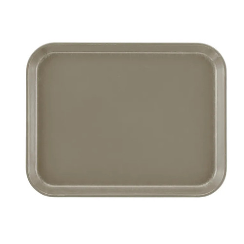 Cambro 1014104 10.62" x 13.75" Rectangular Color Permanently Molded into Tray Dishwasher Safe High-Impact Fiberglass Desert Tan Camtray - 12/Case