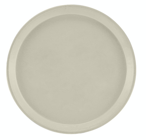 Cambro 1000538 10" Dia. Round Dishwasher Safe Fiberglass Cottage White Serving Camtray - 12/Case