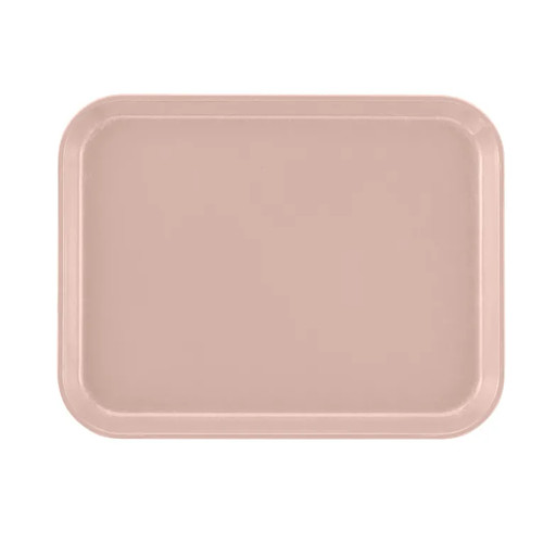 Cambro 1014106 10.62" x 13.75" Rectangular Color Permanently Molded into Tray Dishwasher Safe High-Impact Fiberglass Light Peach Camtray - 12/Case