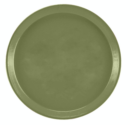 Cambro 1000428 10" Dia. Round Dishwasher Safe Fiberglass Olive Green Serving Camtray - 12/Case