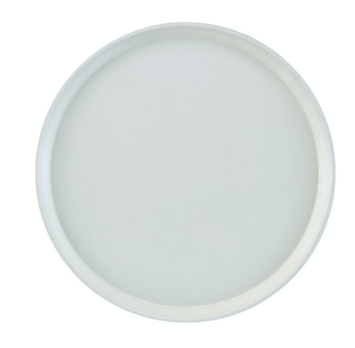 Cambro 1000148 10" Dia. Round Dishwasher Safe Fiberglass White Serving Camtray - 12/Case