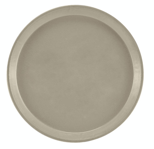 Cambro 1000104 10" Dia. Round Dishwasher Safe Fiberglass Desert Tan Serving Camtray - 12/Case
