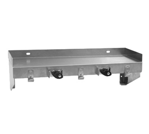 Eagle Group US0824-16/3-X 24"W x 8"D 16/304 Stainless Steel Utility Shelf With Mop Hanger