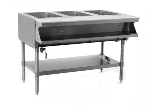 Eagle Group SHT5-208 5 Pan Electric Sealed Well Hot Food Table Open Shelf Base