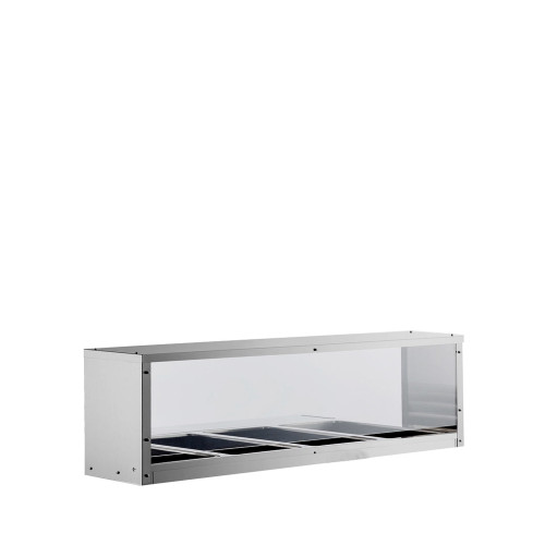Atosa MROS-4ST Overshelf or Sneezeguard for 4 Well Steam Table Stainless Steel
