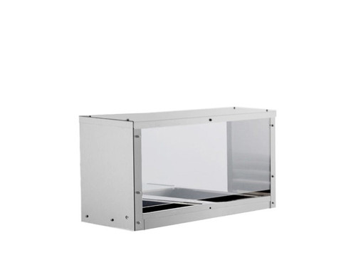 Atosa MROS-2ST Overshelf or Sneezeguard for 2 Well Steam Table Stainless Steel