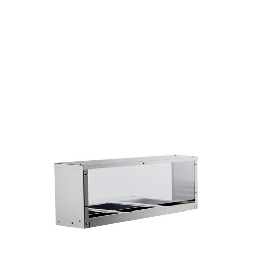 Atosa MROS-3ST Overshelf or Sneezeguard for 3 Well Steam Table Stainless Steel