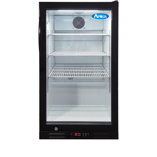 Atosa USA, Inc. CTD-7T 7 Cu. Ft. Black Exterior 1 Hinged Door Countertop Refrigerator Merchandiser - 115 Volts