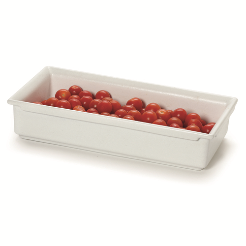 GET CIH1/3D-WW 12.31" W x 4" H x 6.69" D 3.75 Qt. White Smooth Bugambilia Fit Perfect Food Pan