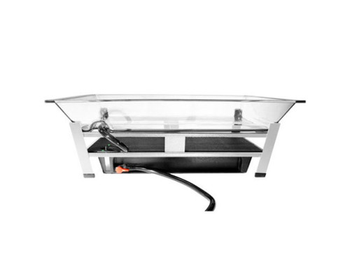 Cal-Mil IP1020-39 27" W x 19" D x 10" H Rectangular Powder Coated Platinum Ice Display/Pedestal