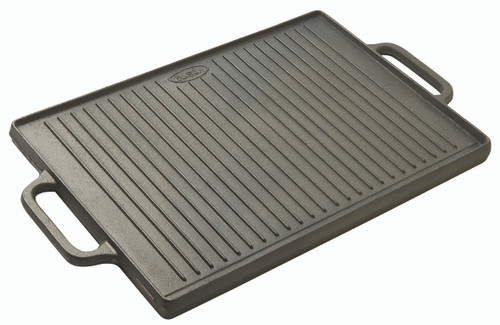 Matfer Bourgeat 071058 19 2/3" L x 13 3/4" W x 1 1/8 H Cast Iron Rectangle Guison Griddle
