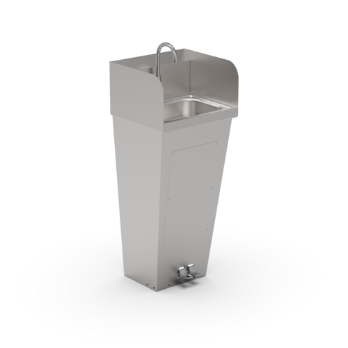 John Boos PBHS-F-1410-FV2-T-SSLR-X 17" W Stainless Steel Floor Mount Pro-Bowl Hand Sink