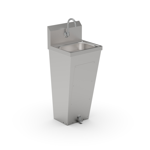 John Boos PBHS-F-1410-FV1-T-X 17" W Stainless Steel Floor Mount Pro-Bowl Hand Sink