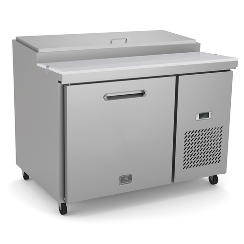 Kelvinator KCHPT50.6 12.0 Cu. Ft. Capacity 1 Solid left Hinged Door Heavy Duty Casters Refrigerated Pizza Prep Table - 115 Volts 1-Phase
