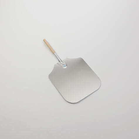 American Metalcraft 3016 16" D x 18" W Aluminum Pizza Peel with 12" Wood Handle