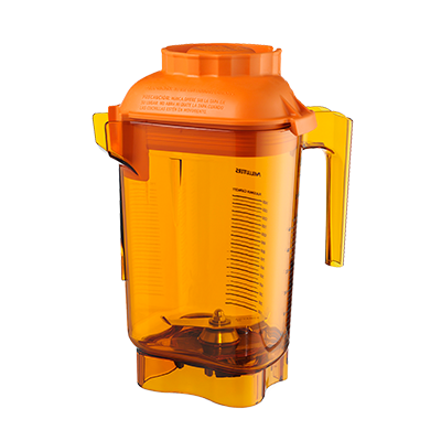 Vitamix 058986 Advance 32 Oz. Orange Copolyester Blender Container with Blade Assembly and Lid
