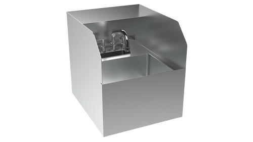 Krowne HS-81 14" W Stainless Steel Hand Sink with Skirt and Side Splashes