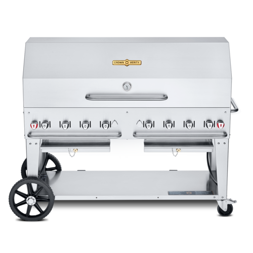 Crown Verity CV-MCB-60-1RDP-NG 69" Natural Gas Outdoor Charbroiler - 129,000 BTU