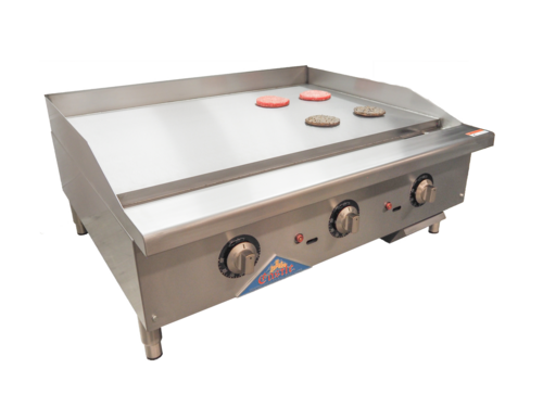 Comstock-Castle CS-G24-TH-NG 24" W Stainless Steel Natural Gas Countertop Griddle - 60,000 BTU