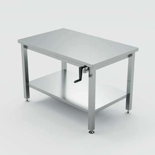 Winholt DTS-3060H32-ADJ-9 60" W x 30" D x 41" H Stainless Steel 16 Gauge Top Work Table with Undershelf