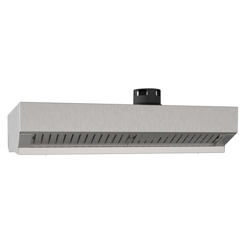 Cadco XAKHT-HCFS Stainless Steel Full Size Electric Ventless Hood - 208-240 Volts