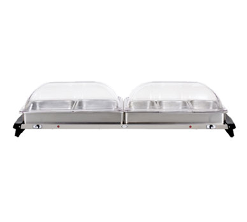 Cadco WTBS-5RT 46" 2 Pan Grand Buffet Server Countertop - 120 Volts
