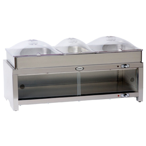Cadco CMLB-CSLP 28" 2 Pan Warming Cabinet - 120 Volts