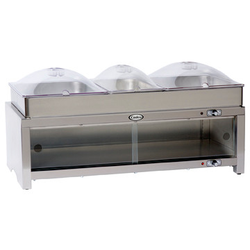 Cadco CMLB-CSLP 28" 2 Pan Warming Cabinet - 120 Volts